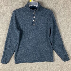 RedHead Sweater Men's Large Henley Blue Knit‎ 100% Polyester Adults L